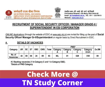 ESIC Recruitment 2022