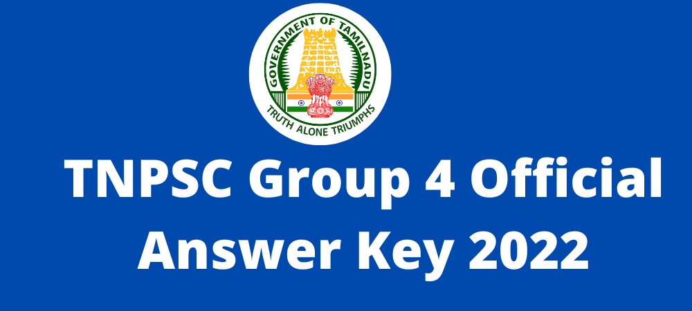 TNPSC Group 4 2022 Official Answer key pdf download