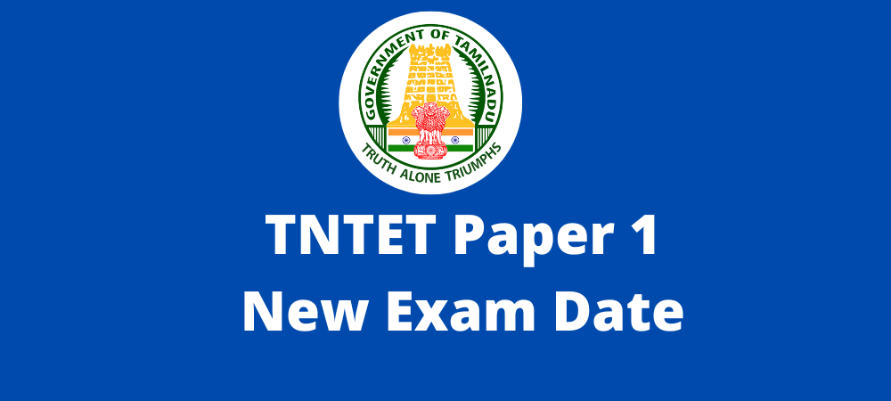 TNTET Paper 1 Exam Date